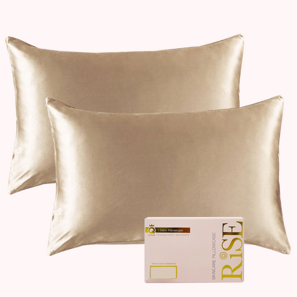 Satin Pillowcase - Golden Honey (2 Pack) – risepillowcase display picture 3