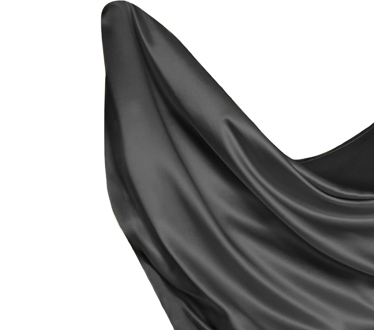 RISE Satin Flat Sheet Charcoal Grey risepillowcase