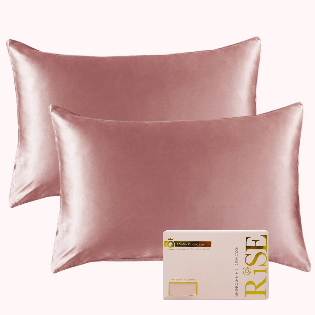 Satin Pillowcase - Soft Rose (2 Pack)