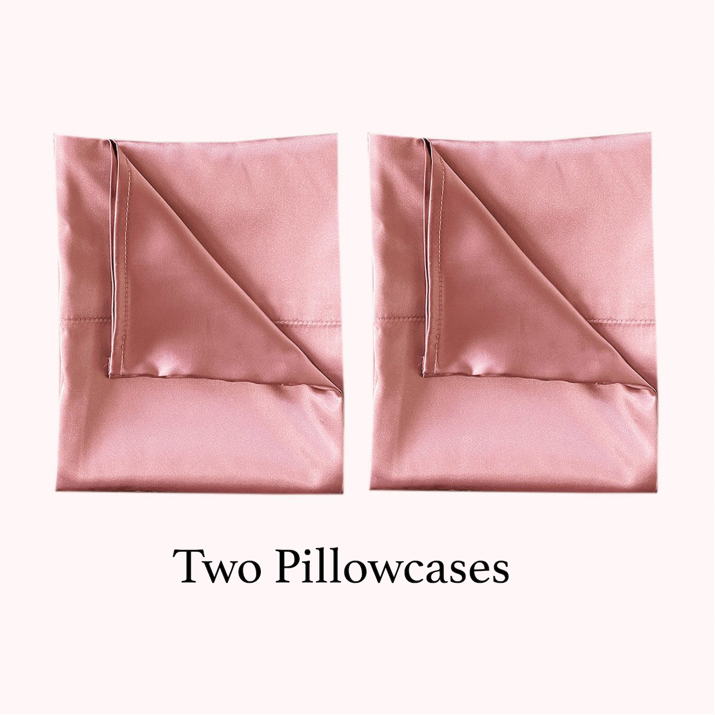Satin Pillowcase - Soft Rose (2 Pack)
