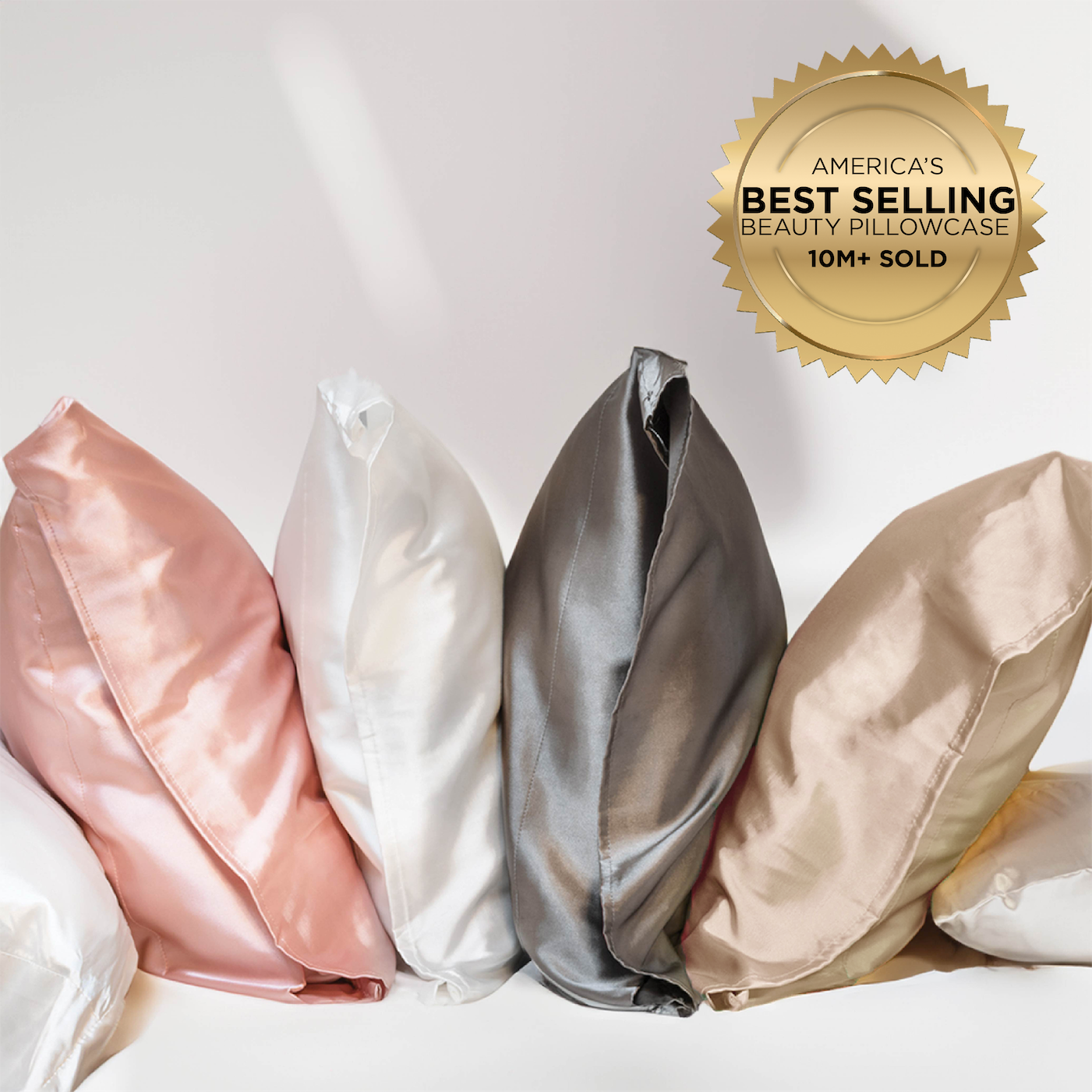 Satin Pillowcase - Charcoal Grey (2 Pack)