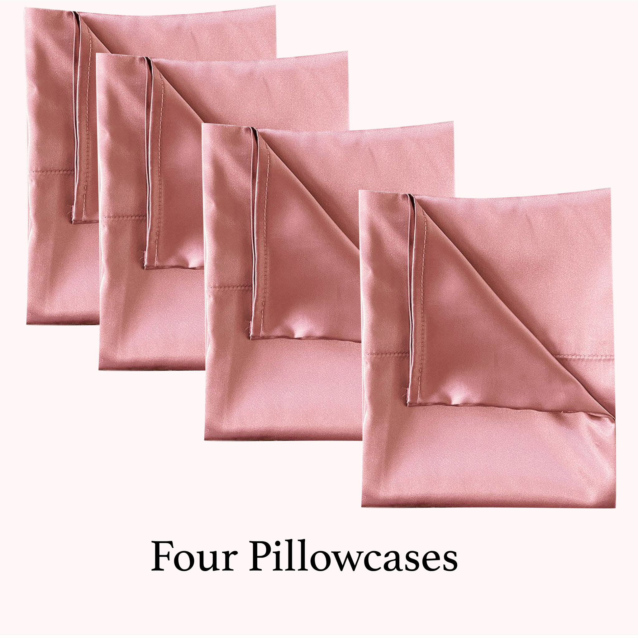 Satin Pillowcase - Soft Rose (4 Pack)