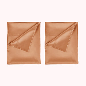 RISE Essential Satin Pillowcase - Burnt Sienna (2 Pack)