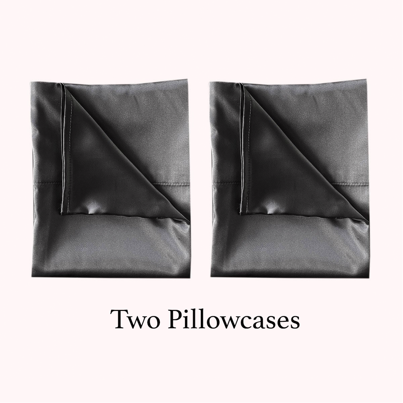 Satin Pillowcase - Charcoal Grey (2 Pack)
