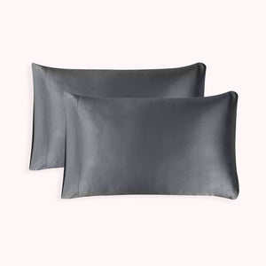 RISE Essential Satin Pillowcase - Charcoal Grey (2 Pack)