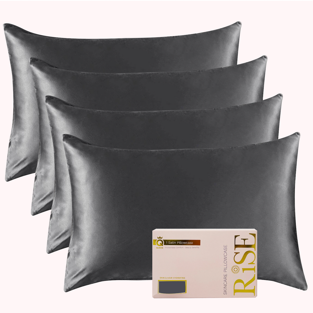 Satin Pillowcase - Charcoal (4 Pack)