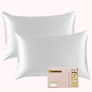 Satin Pillowcase - Pearl White (2 Pack) – risepillowcase display picture 1