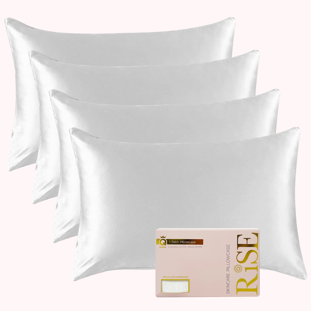 Satin Pillowcase - Pearl White (4 Pack)