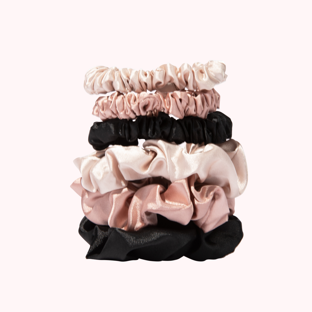 Satin Scrunchies - 6 Pack