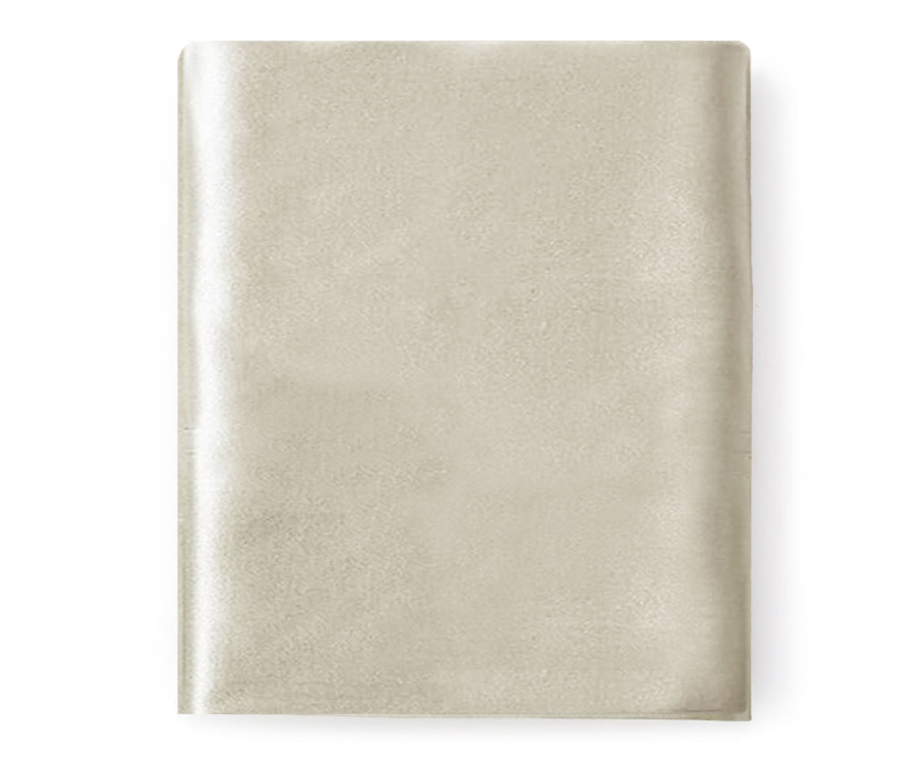 Folded satin fitted sheet in light gold
