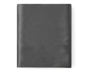 Folded satin fitted sheet in dark gray