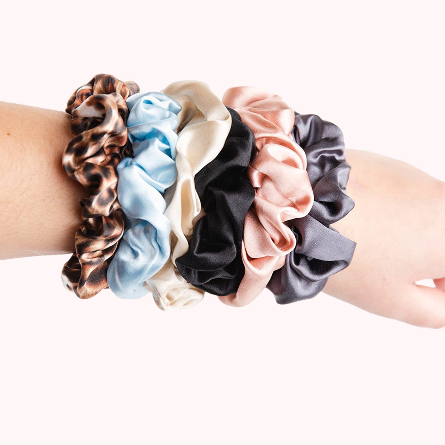 Silk Oversized Scrunchies - 6 Pack