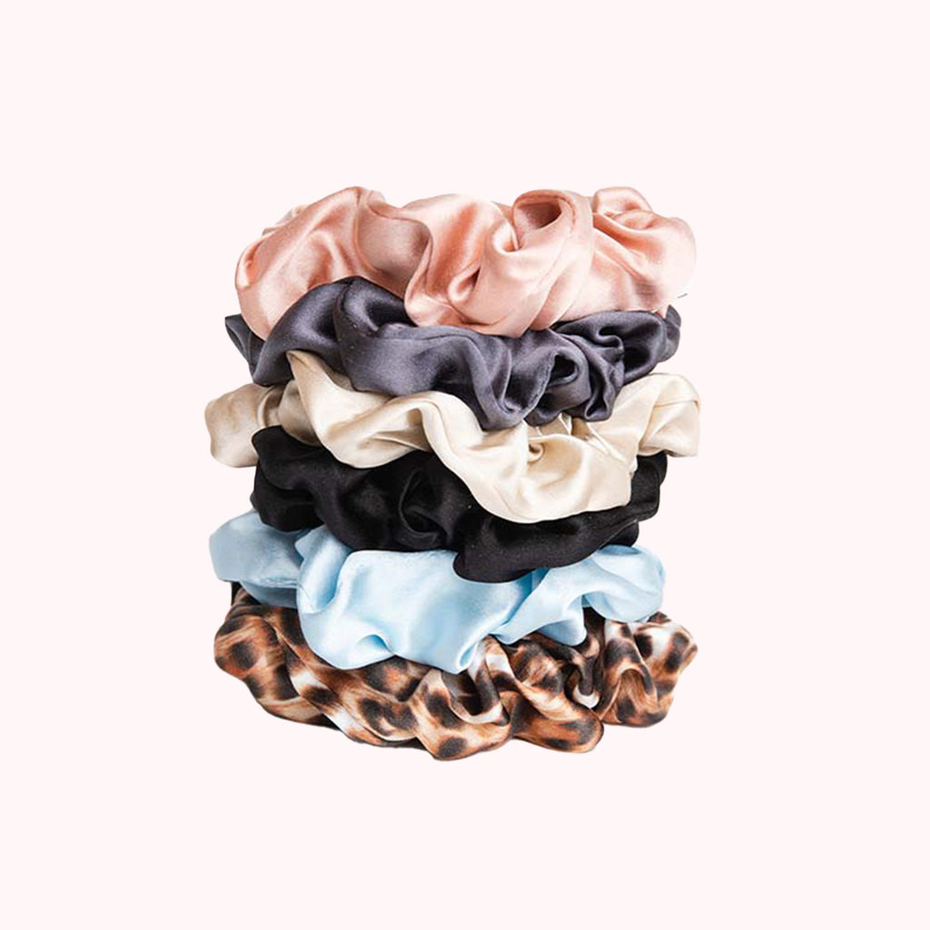 Silk Oversized Scrunchies - 6 Pack