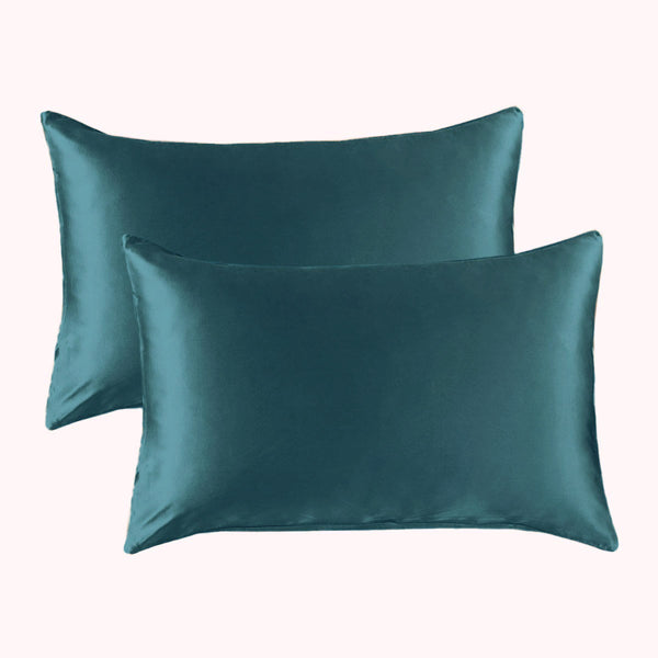 Teal hotsell silk pillowcase